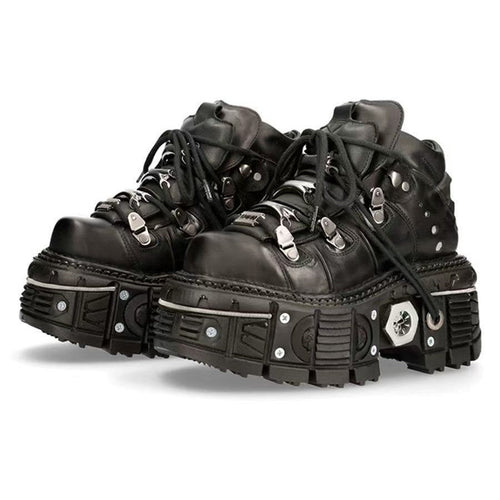 Damen Stabile High-Top Stiefel mit robuster Gummisohle Echoarchiv