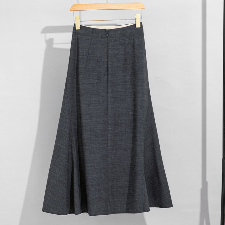 Damen Fließender Maxirock mit hohem Bund, A‑Linie und elegantem Fall Echoarchiv