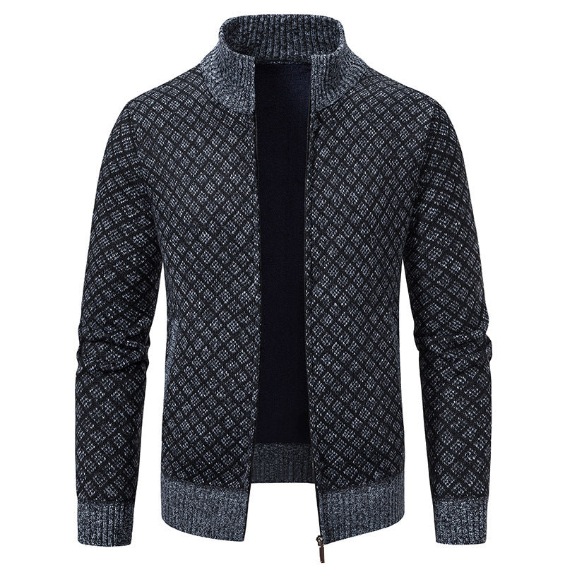 Herren modischer Strickblazer mit strukturiertem Muster Echoarchiv