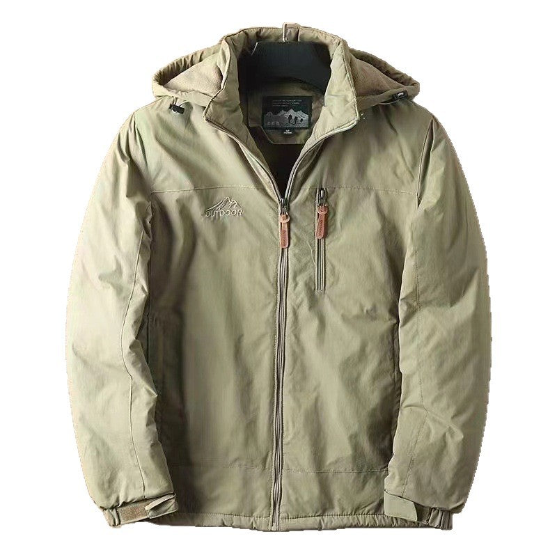 Herren nan wasserabweisende isolierte Allwetter-Trekkingjacke mit verstellbarer Kapuze und verdeckter Brusttasche Echo Archiv