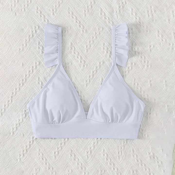Damen Triangel-Bikini-Oberteil mit Rüschendetails Echo Archiv