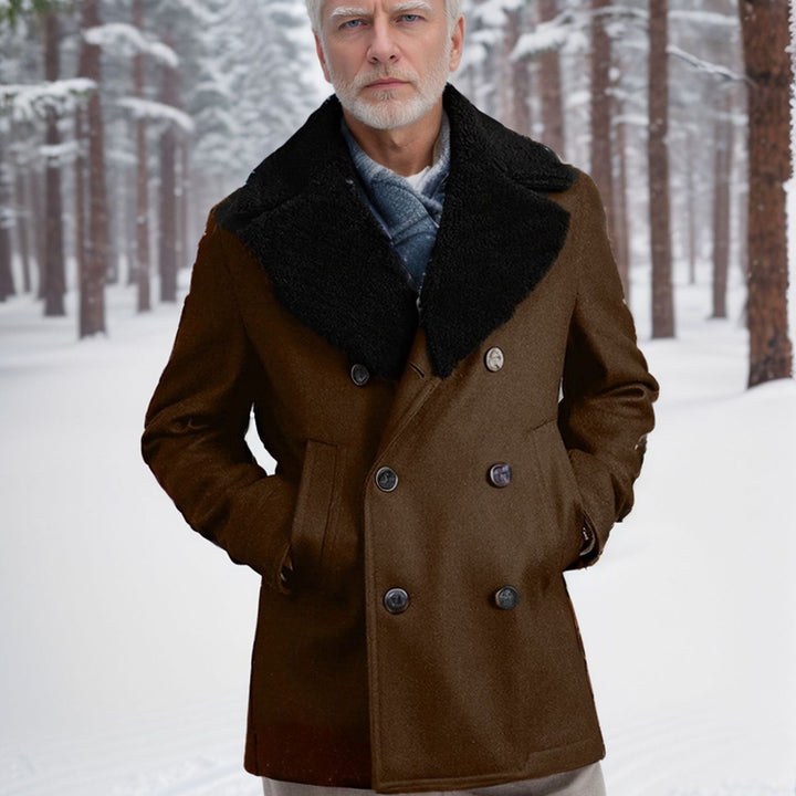 Herren modische Dufflejacke mit weichem Kragen und praktischen Taschen Echoarchiv
