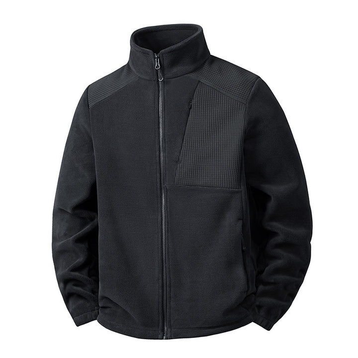 Herren Fleecejacke mit Stehkragen und verstärkten Schulterpaneelen Echo Archiv