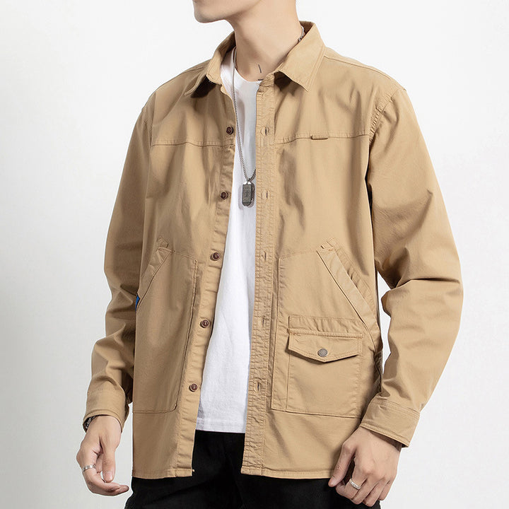 Herren Utility-Hemdjacke aus robustem Baumwoll-Twill mit Mehrfachtaschen Echo Archiv