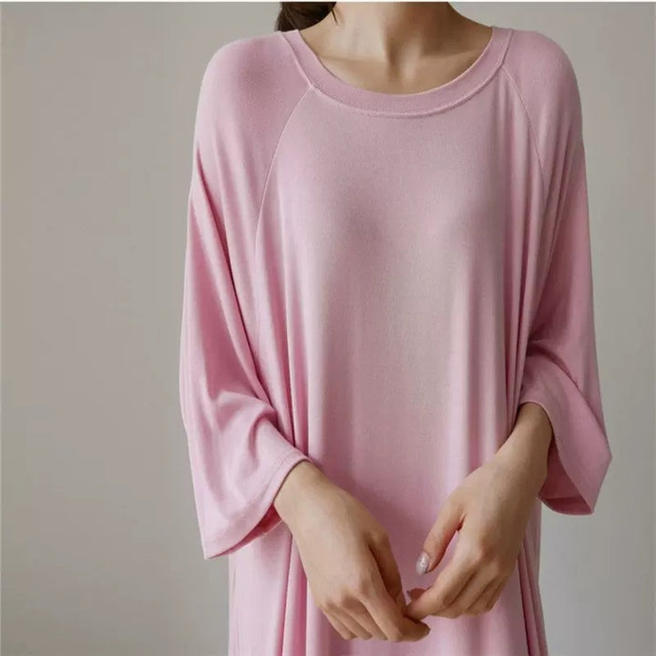 Damen Weiches Oversize-Tunikakleid aus Viskose‑Jersey mit Raglanärmeln Echoarchiv