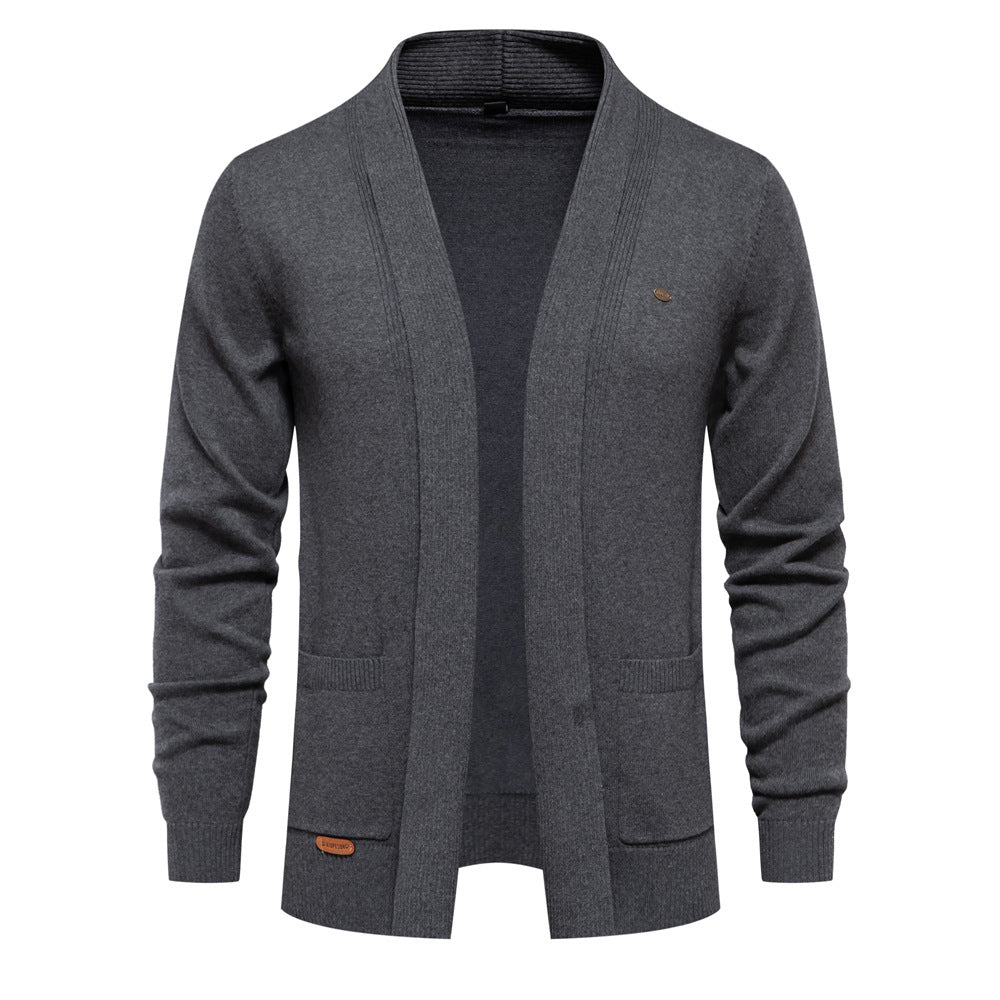 Herren Strickjacke mit offenem Schnitt und praktischen Taschen Echoarchiv