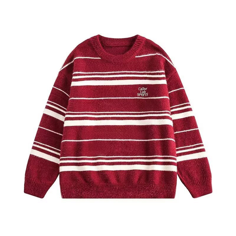 Damen Modischer Streifenpullover Echoarchiv