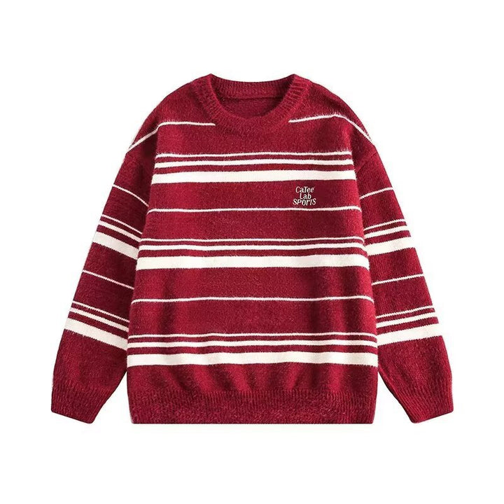 Damen Modischer Streifenpullover Echoarchiv