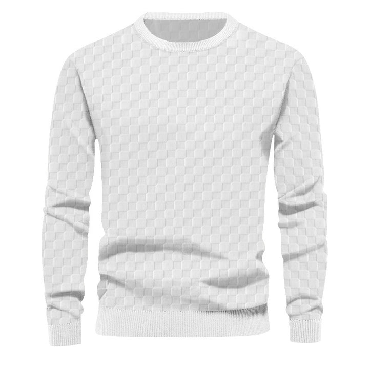 Herren rundhals Strickpullover im modernen Design mit strukturierter Oberfläche Echoarchiv