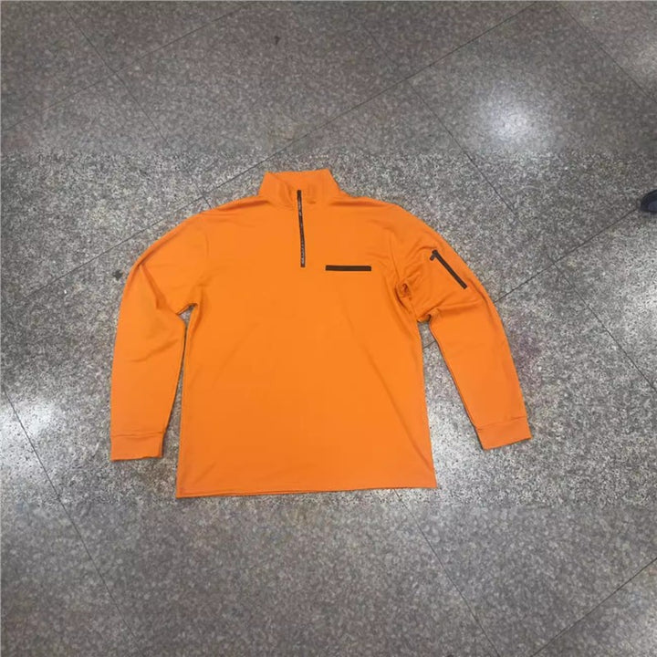 Herren sportlicher Pullover mit Halb-Reißverschluss und praktischen Taschen Echoarchiv