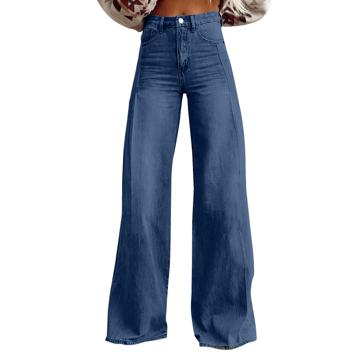 Damen nan hochgeschnittene Schlagjeans mit extra weitem Bein, figurstreckender Passform und dezenter Vintage-Waschung Echo Archiv