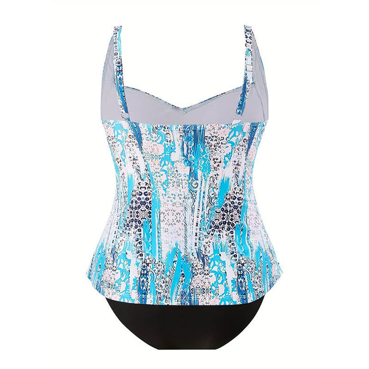 Damen Tankini-Oberteil mit modischem Schnitt und unterstützenden Raffungselementen Echo Archiv