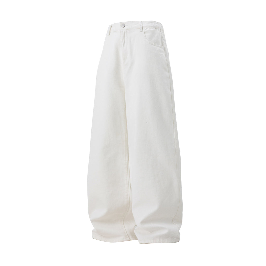 Damen Hochtaillierte Extraweite Twill-Palazzohose mit cleanem 5-Pocket-Schnitt Echo Archiv