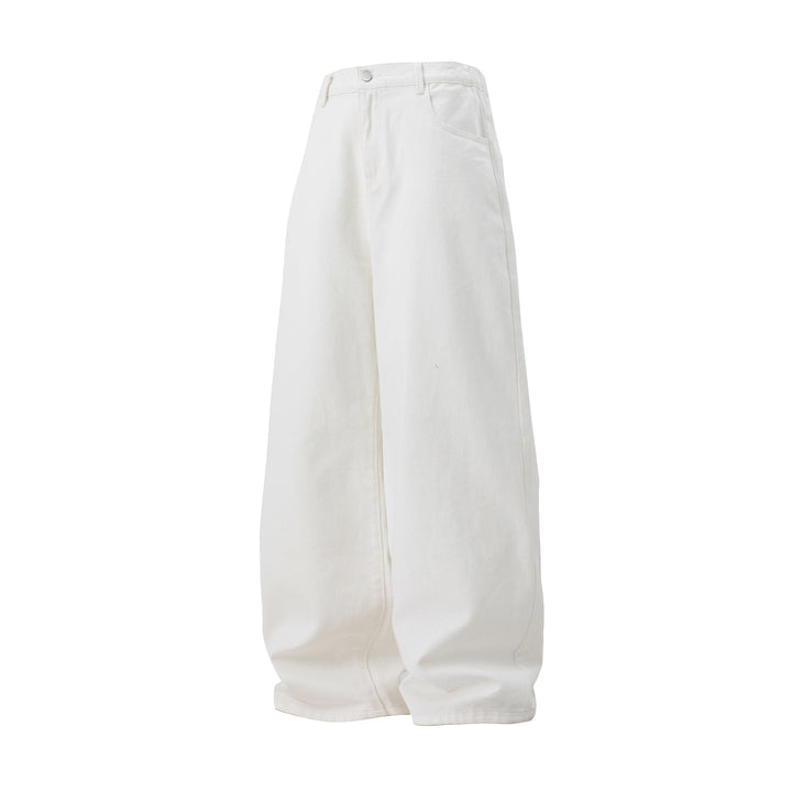 Damen Ultraweite Jeanspalazzo‑Hose mit hoher Taille und minimalistischen Nahtdetails Echo Archiv