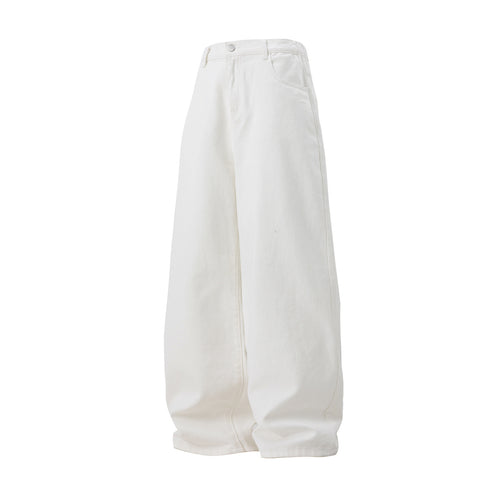 Damen Ultraweite Jeanspalazzo‑Hose mit hoher Taille und minimalistischen Nahtdetails Echo Archiv