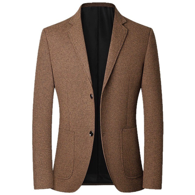 Herren Leichter City-Blazer ungefütterte Konstruktion mit Strukturmuster und aufgesetzten Fronttaschen Echo Archiv