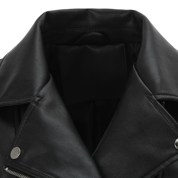 Damen Stylische und figurbetonte Bikerjacke mit Metallreißverschlüssen Echo Archiv