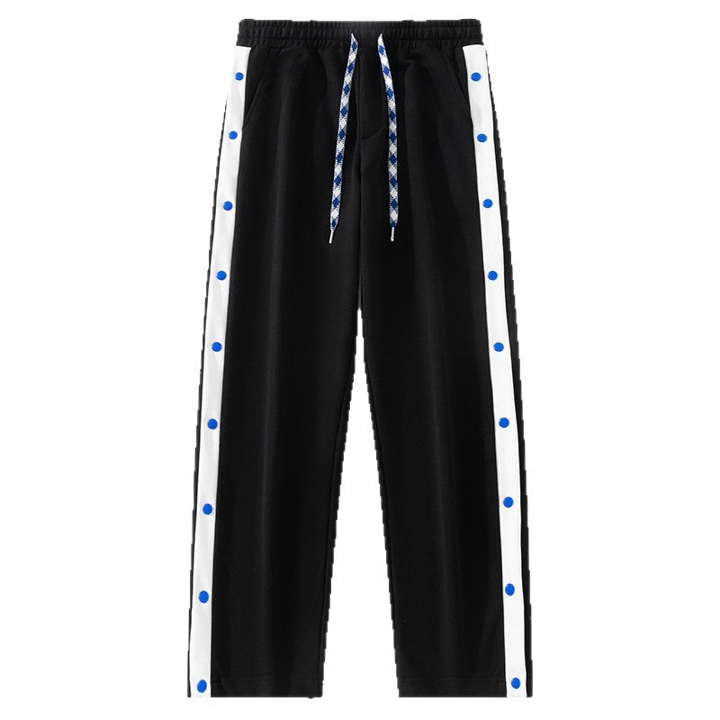 Herren Jogginghose mit Druckknopf-Seitenstreifen, elastischem Bund & Kordelzug Echo Archiv