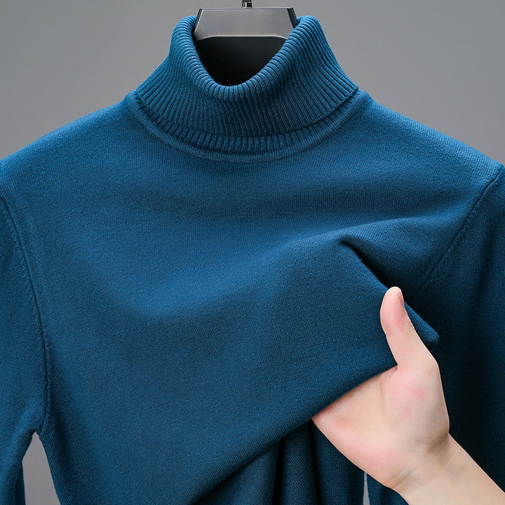 Herren eleganter Rollkragenpullover aus hochwertiger Baumwolle Echoarchiv