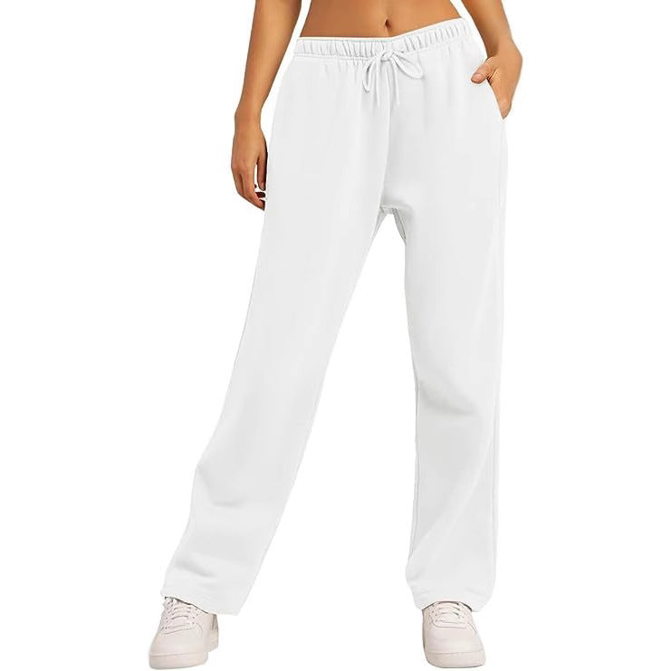 Damen bequeme Sporthose mit elastischem Bund und praktischen Taschen Echoarchiv