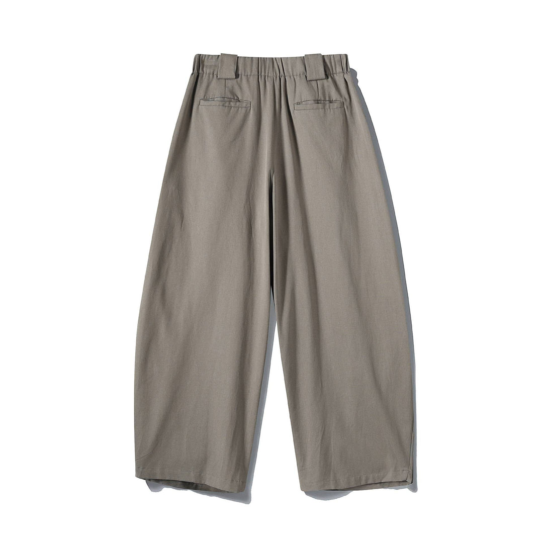 Damen Weite Culotte-Hose mit hohem Bund, Plissee-Detail und Utility-Panel Echoarchiv
