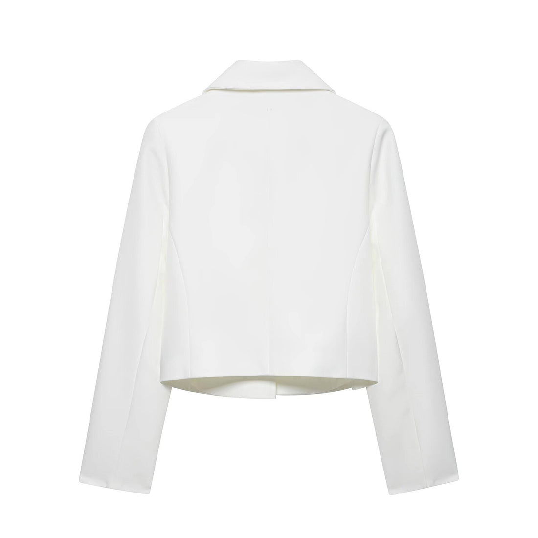 Damen Eleganter taillierter Cropped‑Blazer mit doppelreihiger Zierknopfleiste und konstruiertem Revers Echo Archiv