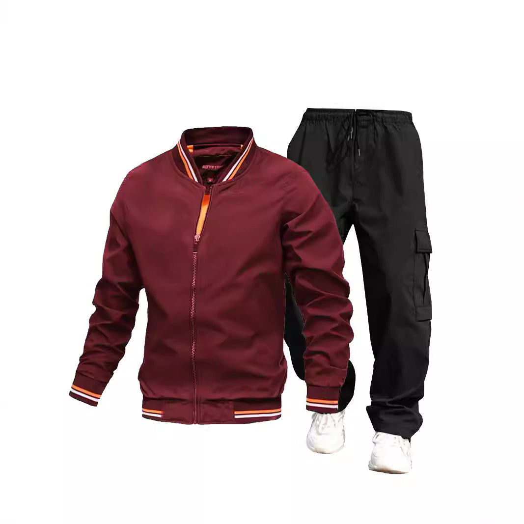 Herren Sportliche Jacke und Cargo-Hose Set Echo Archiv