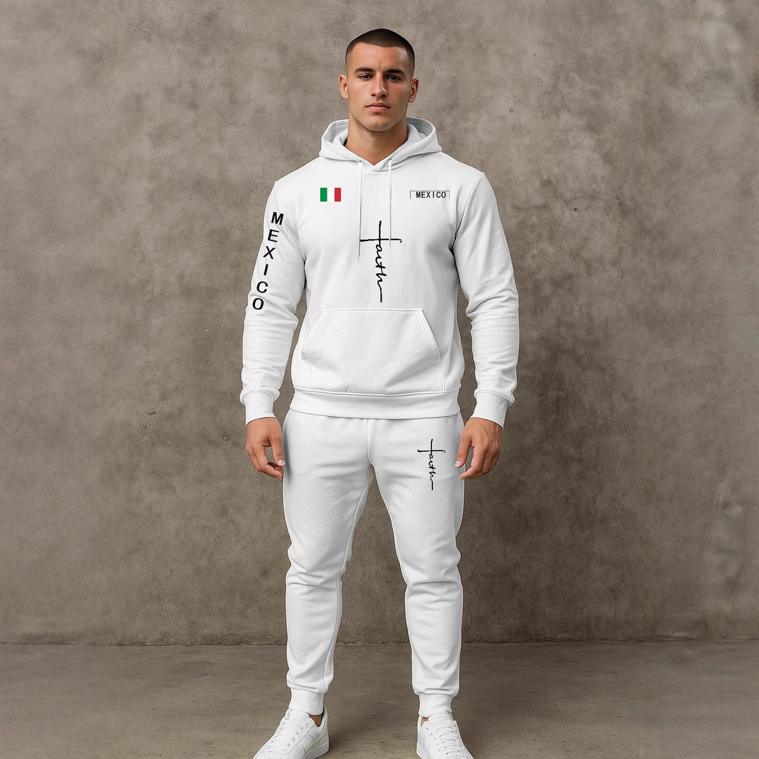 Herren Sport Hoodie und Jogginghose Set Echoarchiv