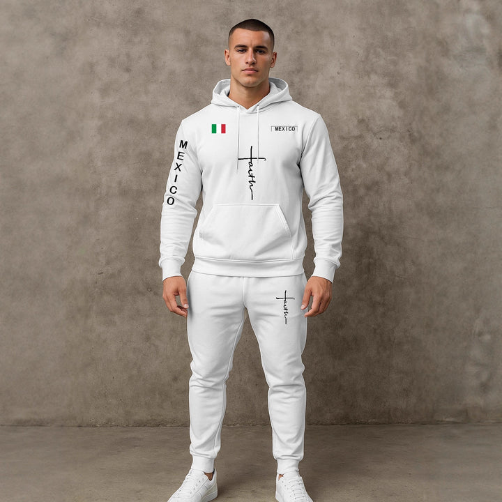 Herren Sport Hoodie und Jogginghose Set Echoarchiv