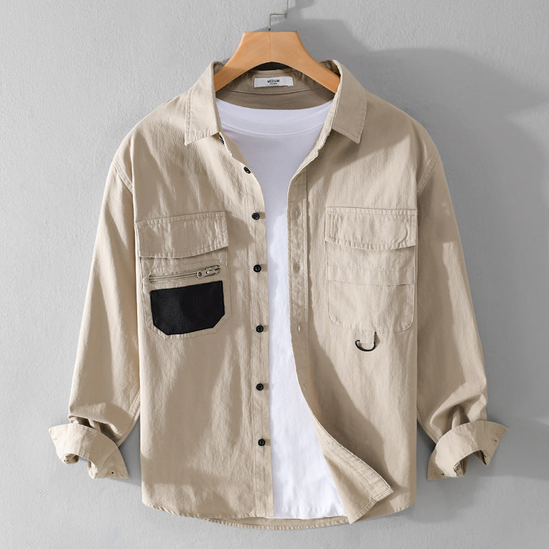 Herren Utility-Overshirt aus Baumwollmix mit Mehrfachtaschen und D-Ring Echoarchiv