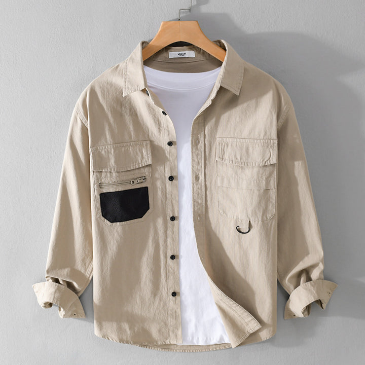 Herren Utility-Overshirt aus Baumwollmix mit Mehrfachtaschen und D-Ring Echoarchiv