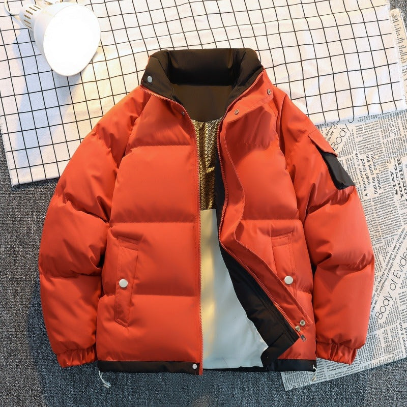 Herren Isolierte Oversize-Pufferjacke mit Kontrast-Innenfutter, Ärmeltasche & Kordelzug Echoarchiv