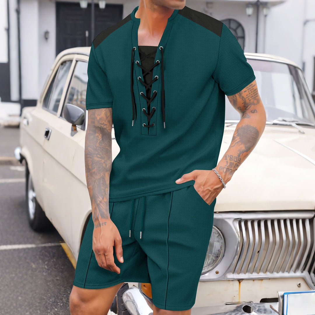 Herren modisches Sport-Set mit einzigartigem Schnürdetails Echoarchiv