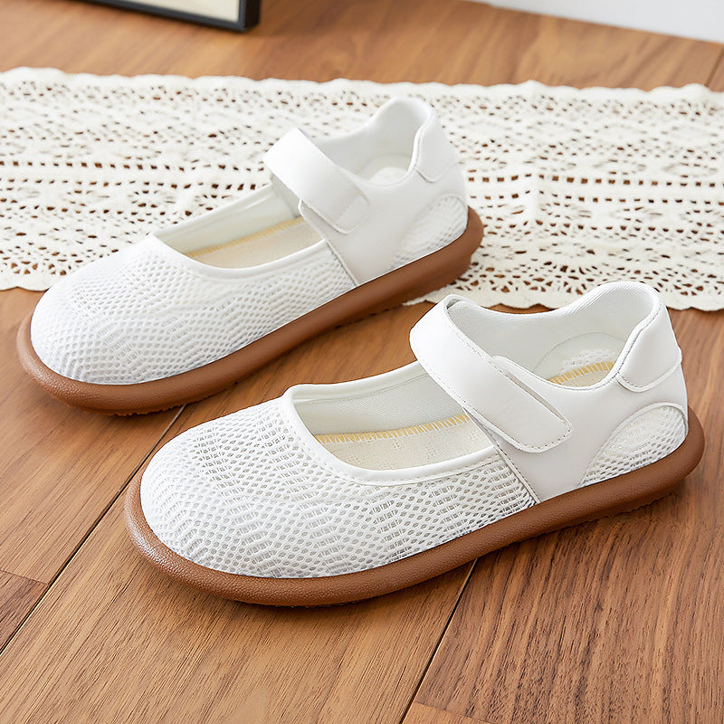 Damen nan atmungsaktive Mary-Jane Slipper mit Klettverschluss und ergonomischer Komfortsohle Echo Archiv
