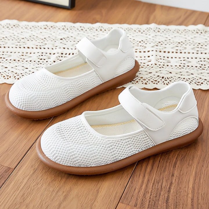 Damen nan atmungsaktive Mary-Jane Slipper mit Klettverschluss und ergonomischer Komfortsohle Echo Archiv