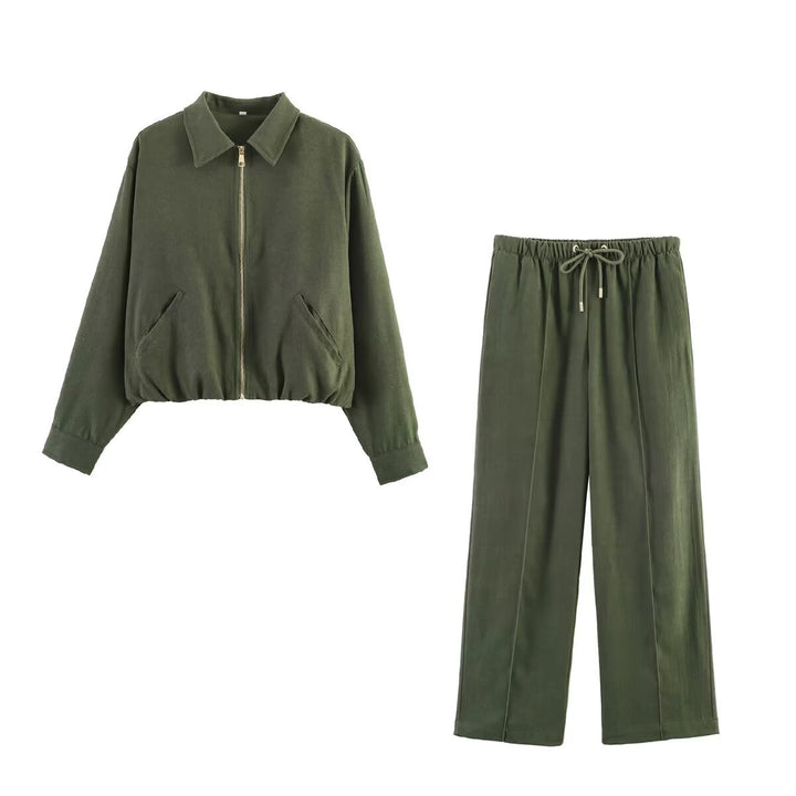 Damen Weite Highwaist-Hose mit Kordelzug, Bügelfalte und fließender Stoffqualität Echo Archiv