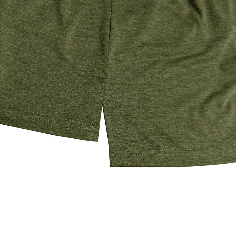 Herren Kurzarmshirt mit stilvollen Rippendetails und Knopfverschluss Echoarchiv