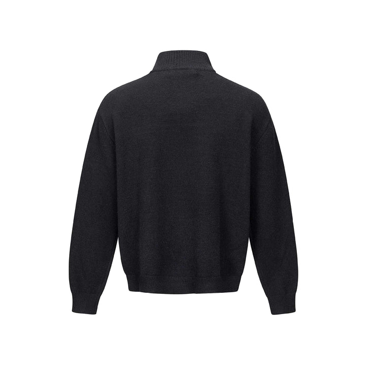 Herren Halbzip-Strickpullover mit Rippenkragen Echoarchiv