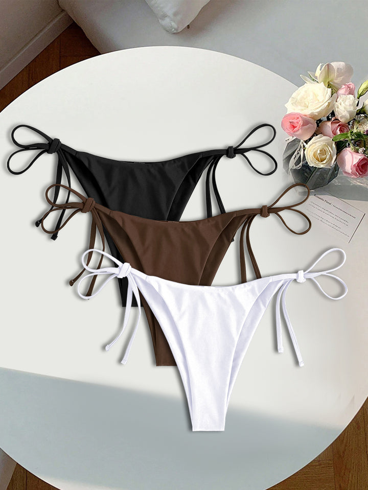 Damen Triangel-Bikini mit floralem Leopardenmuster und verstellbaren Bindebändern Echo Archiv