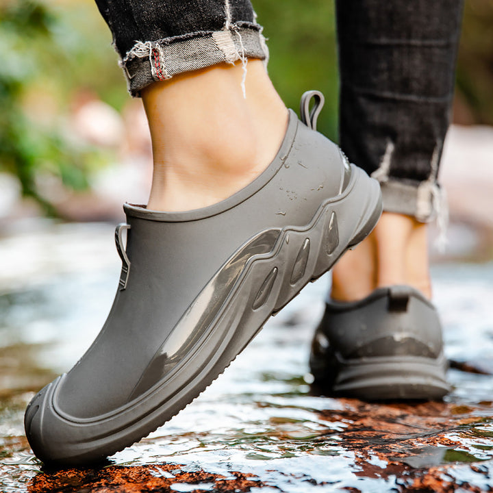 Herren Robuste wasserdichte Outdoor‑Clogs aus Vollgummi mit griffiger Profilsohle Echoarhiv