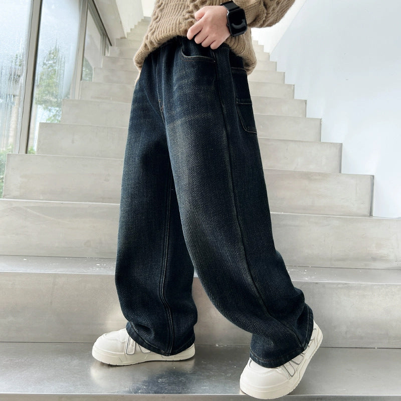 Herren weite Denim-Hose mit modischen Taschen Echo Archiv