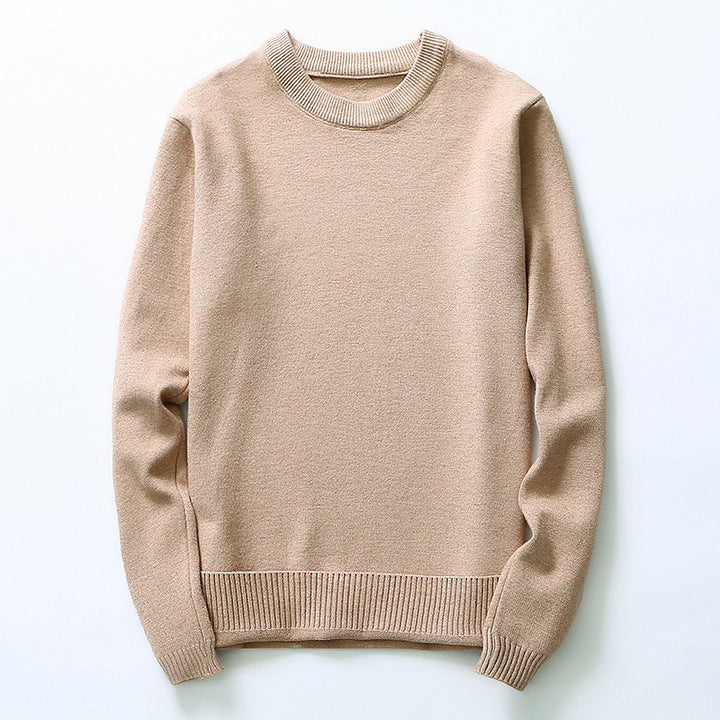 Herren fein gestrickter Pullover aus hochwertiger Baumwolle mit Rundhalsausschnitt Echoarchiv