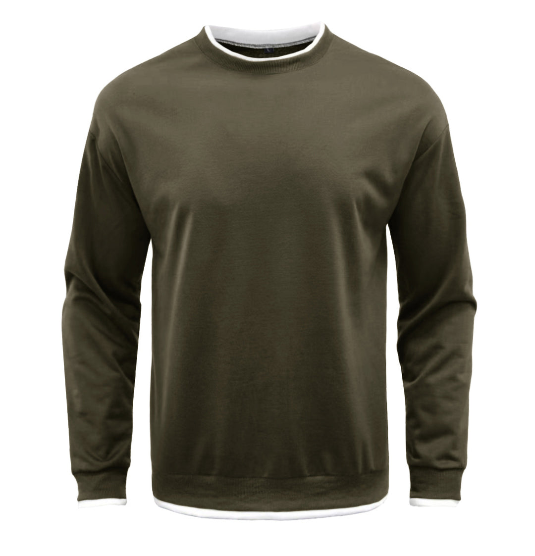 Herren Komfortabler Langarm-Sweater Echoarchiv