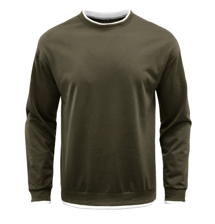 Herren Komfortabler Langarm-Sweater Echoarchiv