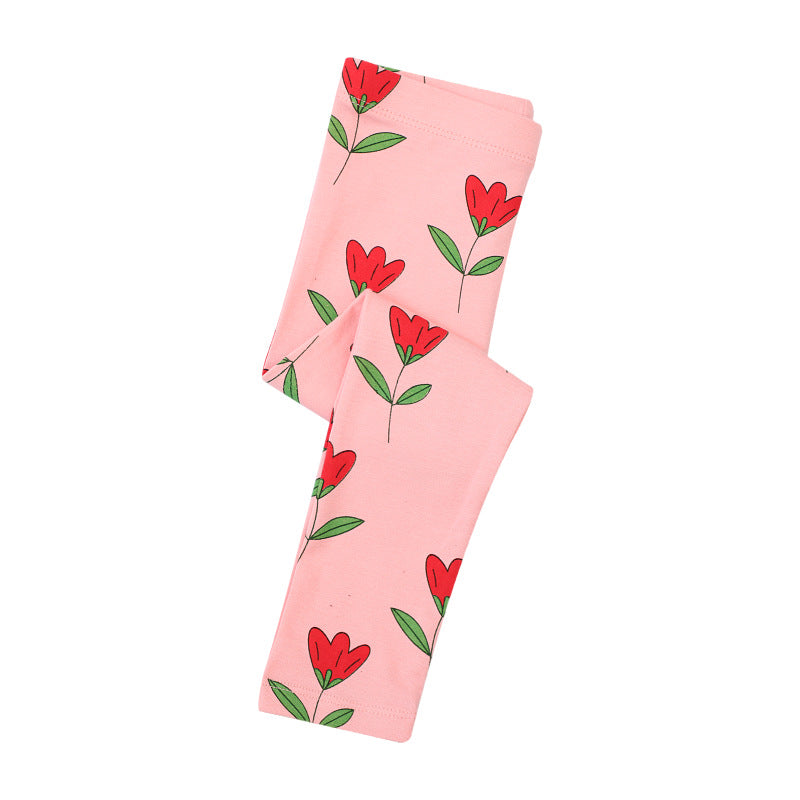 Mädchen Leggings mit verspieltem Blumenmuster Echo Archiv