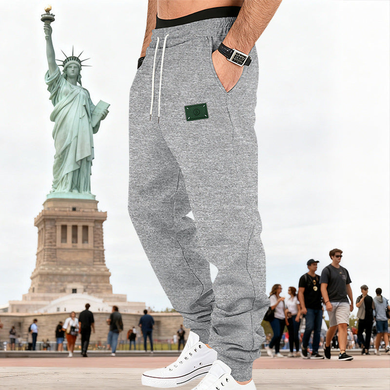 Herren Slim-Fit Sweat-Jogger mit elastischem Bund, Tunnelzug und gerippten Bündchen – Sorevano