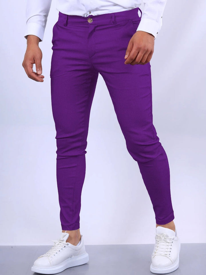 Herren elegante Slim-Fit Chinohose mit elastischem Bund und praktischen Taschen Echoarchiv