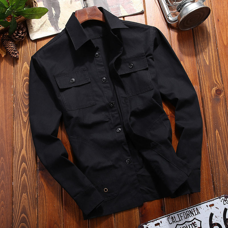 Herren Fieldshirt-Blouson aus robustem Baumwollmix mit Brustpattentaschen – Taviero
