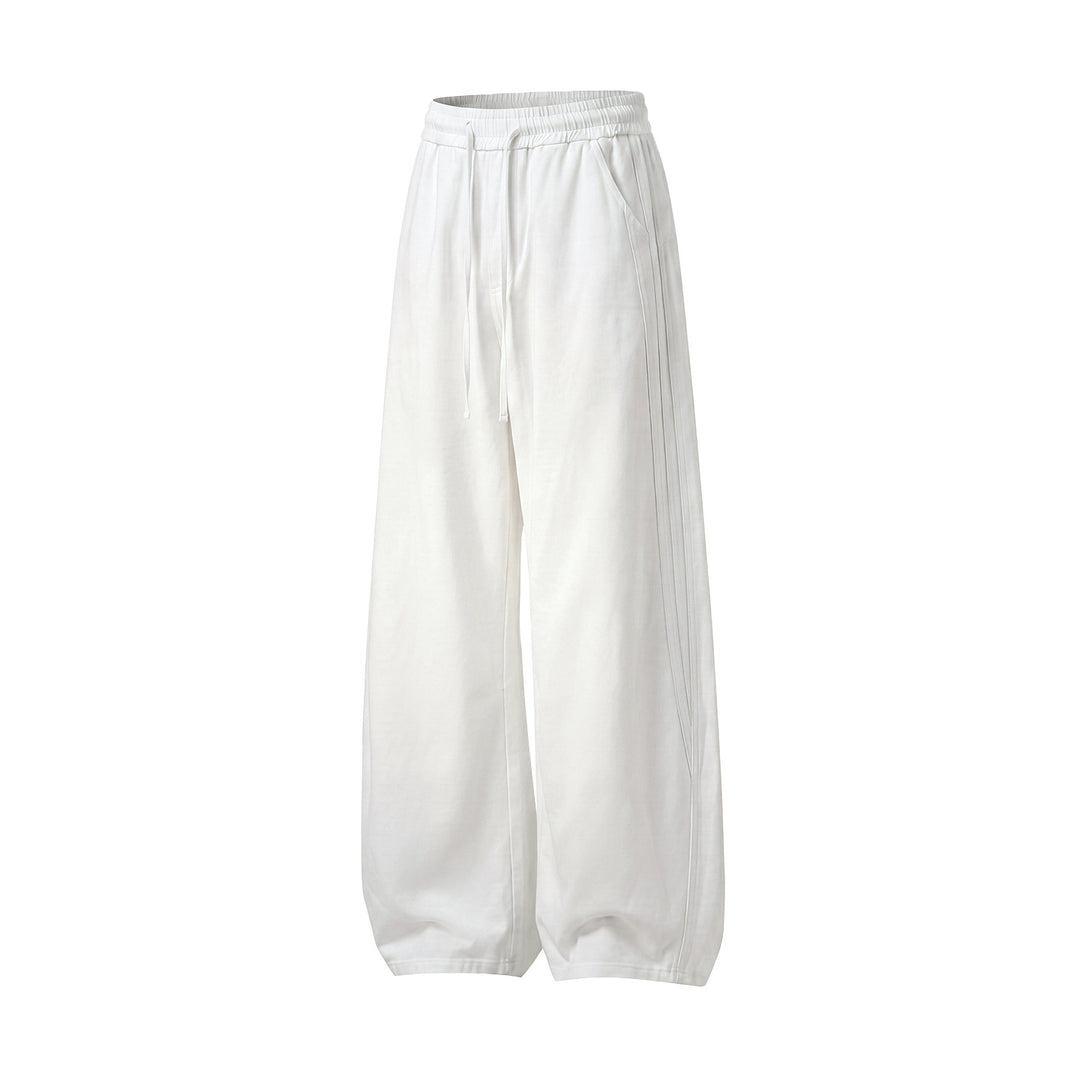 Damen Weite Freizeit-Sweathose mit hoher Taille, Tunnelzug und ballonförmigem Bein Echo Archiv