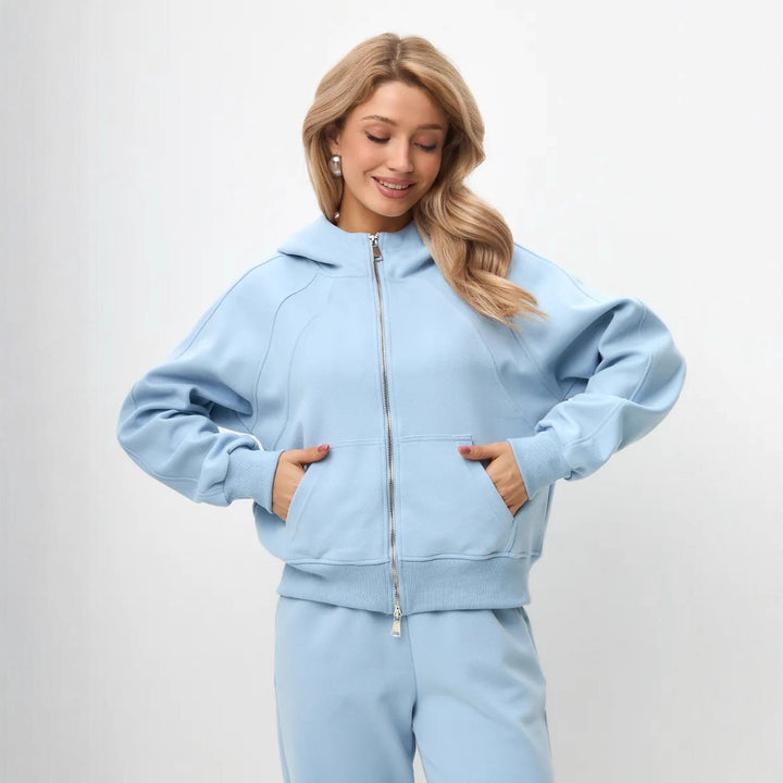 Damen Sportliches Fleece-Jogging-Set Echo Archiv